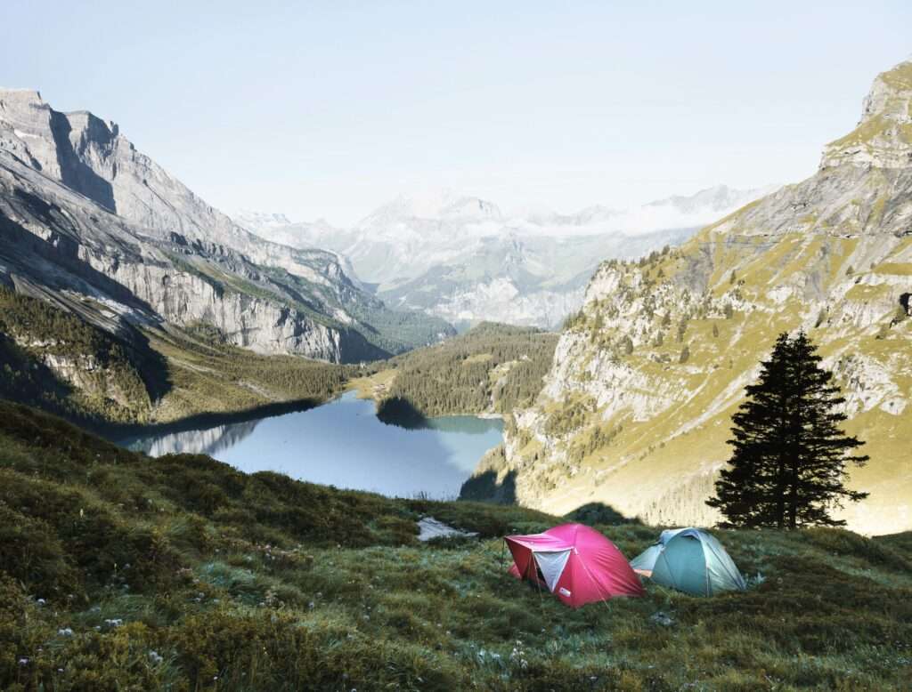 Camping on mountains