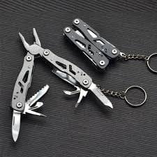 Mini Portable Outdoor Camping Pliers Multitool Keychain Multi-functional Pliers Small Tool Stainless Steel Folding Pliers Pocket Knife